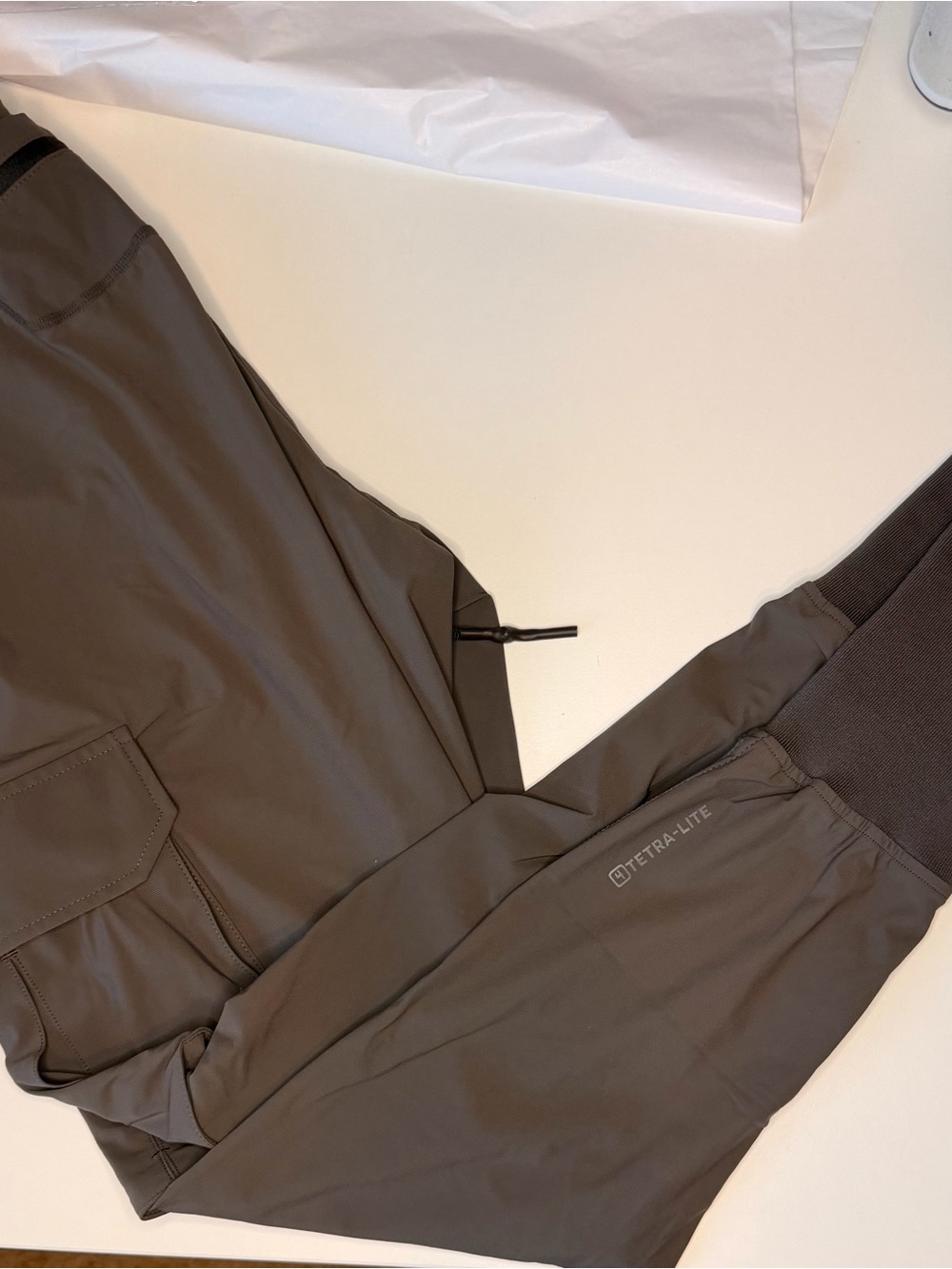 ASRV Tetra-Lite® Cargo High Rib Joggers - Size Small (Deep Taupe) - LIKE NEW